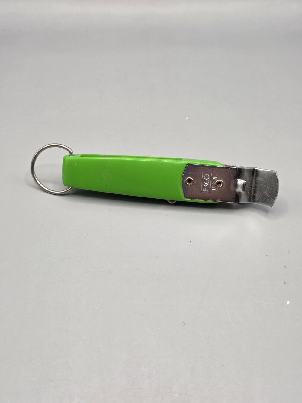 Vintage EKCO Green Bottle And Can Opener Retractable Corkscrew Kitchen Tool